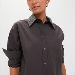 TWP “Fudge Little Big Joe with Crystal Collar Shirt”